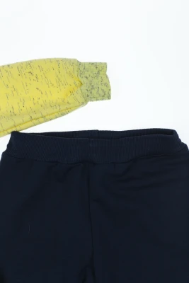 Костюм спортивний для дівчинки на змійці трикотажний з метеликом жовтий