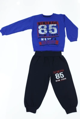 Костюм спортивний для хлопчика трикотажний Vintage синій