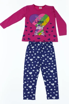 Туніка з лосинами для дівчинки трикотажні Likee рожеві