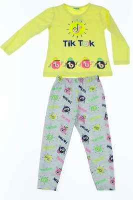 Туніка з лосинами для дівчинки трикотажний Tik-Tok жовтий