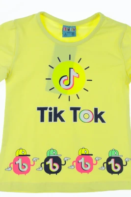 Туніка з лосинами для дівчинки трикотажний Tik-Tok жовтий
