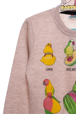 Світшот для дівчинки "Тропік" бежевий