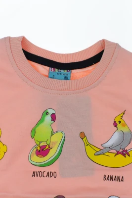 Світшот для дівчинки "Тропік" персиковий