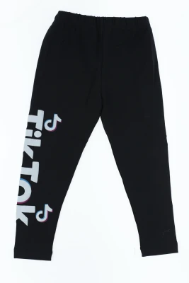 Лосини для дівчинки трикотажні Tik-Tok чорні
