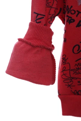 Кофта на флісі для дівчинки Love коралова