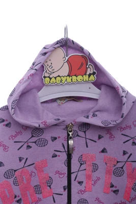 Кофта на флісі для дівчинки Pretty фіолетова