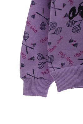 Кофта на флісі для дівчинки Pretty фіолетова