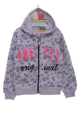 Кофта на флісі для дівчинки Pretty сіра