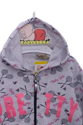 Кофта на флісі для дівчинки Pretty сіра