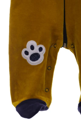 Людина для хлопчика на змійці велюр Мишко гірчичний