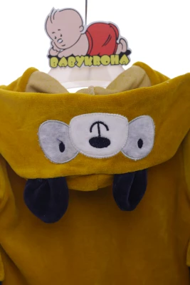 Людина для хлопчика на змійці велюр Мишко гірчичний