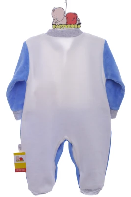 Людина з шапочкою для хлопчика велюр Мишко синій