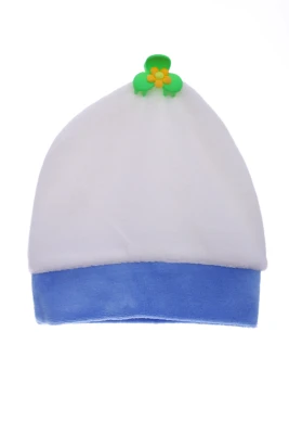 Людина з шапочкою для хлопчика велюр Мишко синій