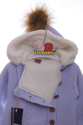 Чоловічок в'язка для хлопчика на хутрі Модники блакитний