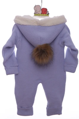 Чоловічок в'язка для хлопчика на хутрі Модники блакитний