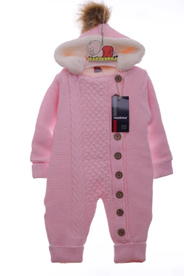 Чоловічок в'язка для дівчинки на хутрі Модники рожевий