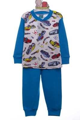 Піжама для хлопчика трикотажна з Машинами бірюзова Cit Cit Kids