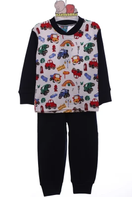 Піжама для хлопчика трикотажна Автотранспорт темно-синя Cit Cit Kids