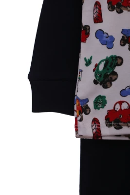 Піжама для хлопчика трикотажна Автотранспорт темно-синя Cit Cit Kids