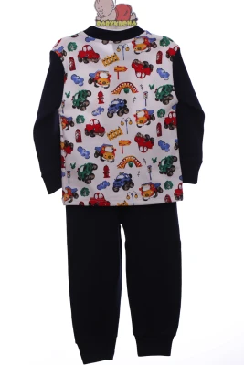 Піжама для хлопчика трикотажна Автотранспорт темно-синя Cit Cit Kids