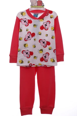 Піжама для дівчинки трикотажна з бджілками коралова Cit Cit Kids