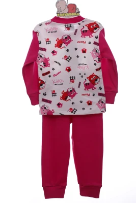 Піжама для дівчинки трикотажна з Котятами малинова Cit Cit Kids