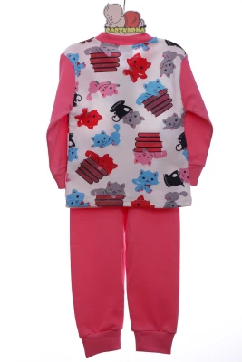 Піжама для дівчинки трикотажна з кішками рожева Cit Cit Kids