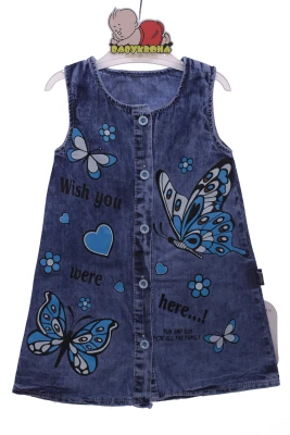 Сарафан котоновий з Метеликами синій Akira