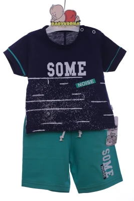 Шорти з футболкою для хлопчика трикотажні Beboo "Літо" темно сині