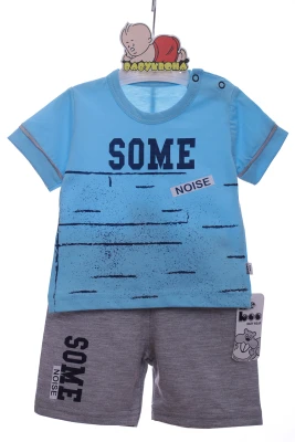 Шорти з футболкою для хлопчика трикотажні Beboo "Літо" бірюзові