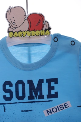 Шорти з футболкою для хлопчика трикотажні Beboo "Літо" бірюзові