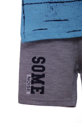 Шорти з футболкою для хлопчика трикотажні Beboo "Літо" бірюзові