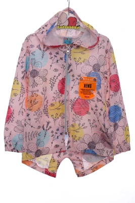 Кофта для дівчинки двонитка Citcit в Квіти персикова