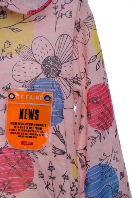 Кофта для дівчинки двонитка Citcit в Квіти персикова