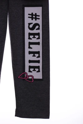 Велосипедки з водолазкою для дівчинки трикотажні Citcit "Селфі" рожеві