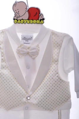 Чоловічок з шапкою для хлопчика трикотажний Ошатний бежевий