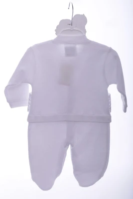 Чоловічок з шапкою для хлопчика трикотажний Ошатний білий