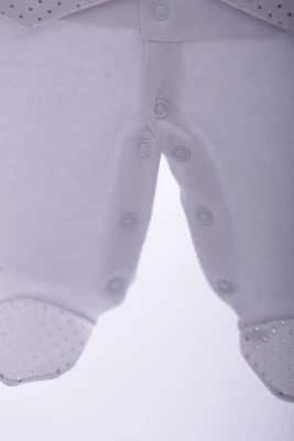 Чоловічок з шапкою для хлопчика трикотажний Ошатний білий