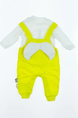 Водолазка із напівкомбінезоном для дівчинки інтерлок "Horse" жовтий