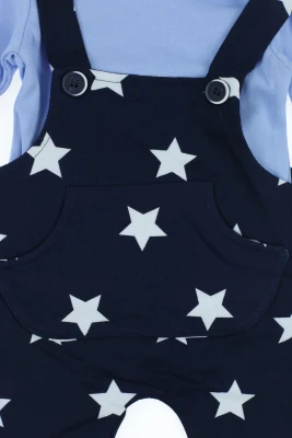 Водолазка з напівкомбінезоном для хлопчика інтерлок "Star" блакитний