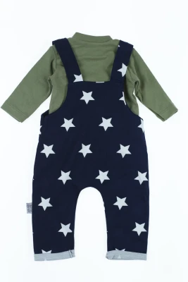 Водолазка з напівкомбінезоном для хлопчика інтерлок "Star" зелений