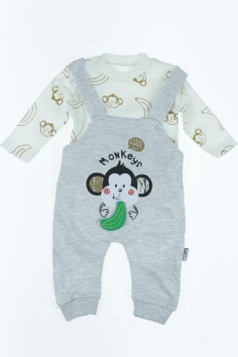 Водолазка з напівкомбінезоном інтерлок "Monkey" сірий