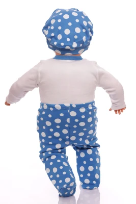 Повзунки, боді та шапка для хлопчика трикотажні Chef блакитні