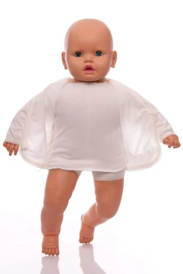 Сорочка з кофтою трикотажні бежеві