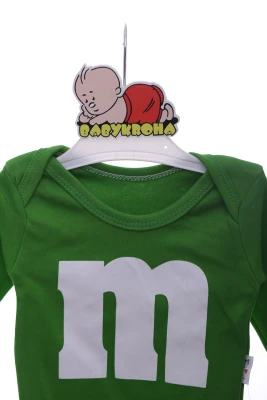 Боді з довгим рукавом "М" зелений інтерлок Murat Baby