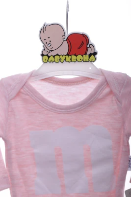 Боді з довгим рукавом для дівчинки "М" рожеве інтерлок Murat Baby