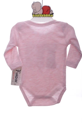 Боді з довгим рукавом для дівчинки "М" рожеве інтерлок Murat Baby