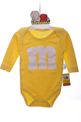 Боді із довгим рукавом інтерлок "М" жовте Murat Baby