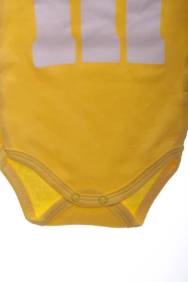 Боді із довгим рукавом інтерлок "М" жовте Murat Baby