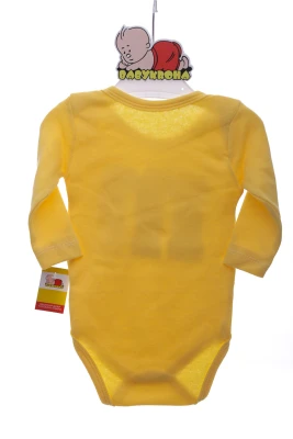 Боді із довгим рукавом інтерлок "М" жовте Murat Baby